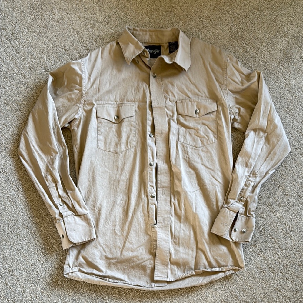 Wrangler Tan Lightweight Button Down